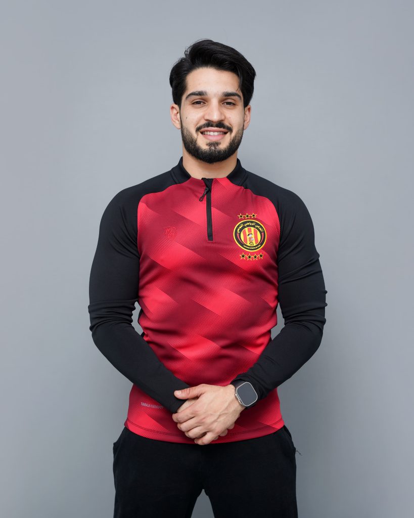 /4 zip Espérance 2025 rouge et noir – haut d’entraînement officiel