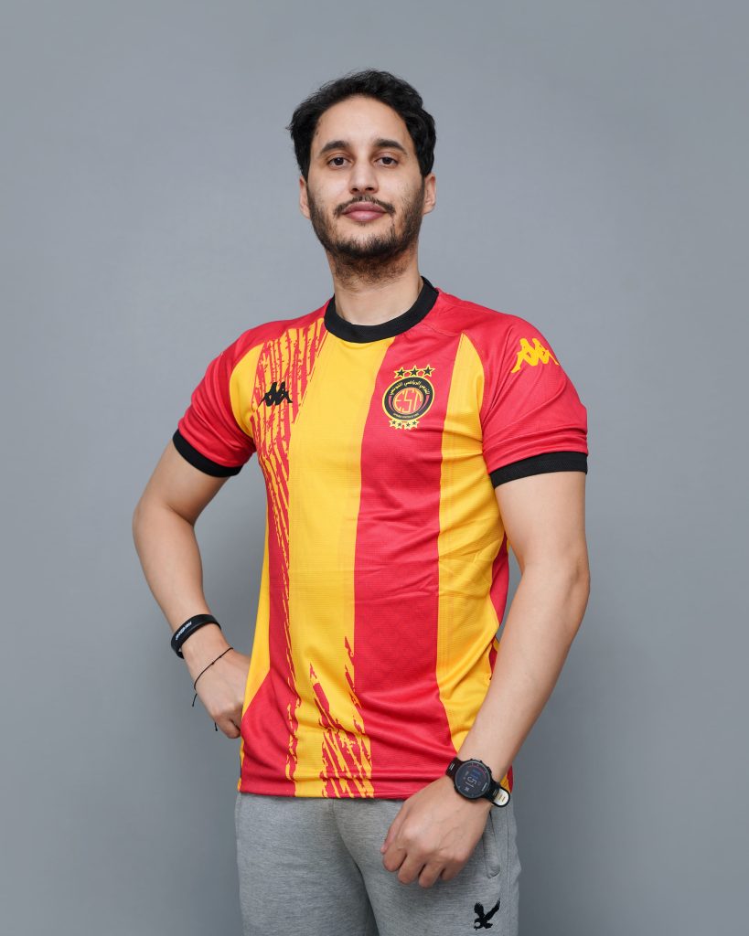 Maillot Espérance match 2025 – Home Kit officiel rouge et jaune