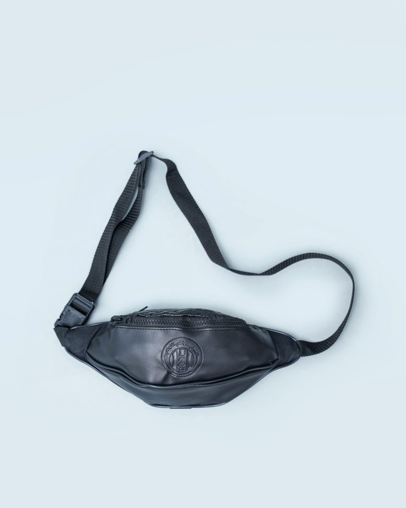 Sac banane similicuir noir Espérance CL24 avec logo embossé