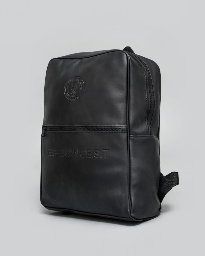 Sac à dos similicuir Espérance 2025 noir – Édition CL24 avec logo embossé