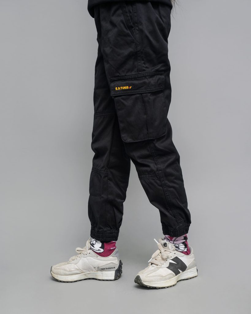 Pantalon Cargo Luxury enfant Espérance en noir