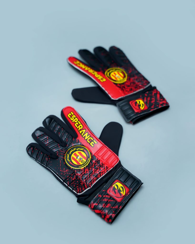 Gants Gardien Espérance Champions League 2024 – rouge et noir