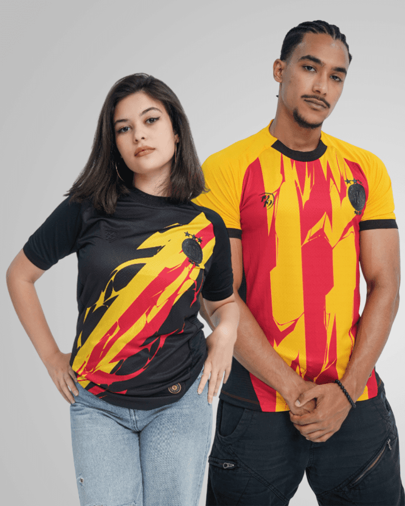 maillot fans espérance 2025 rouge jaune officiel