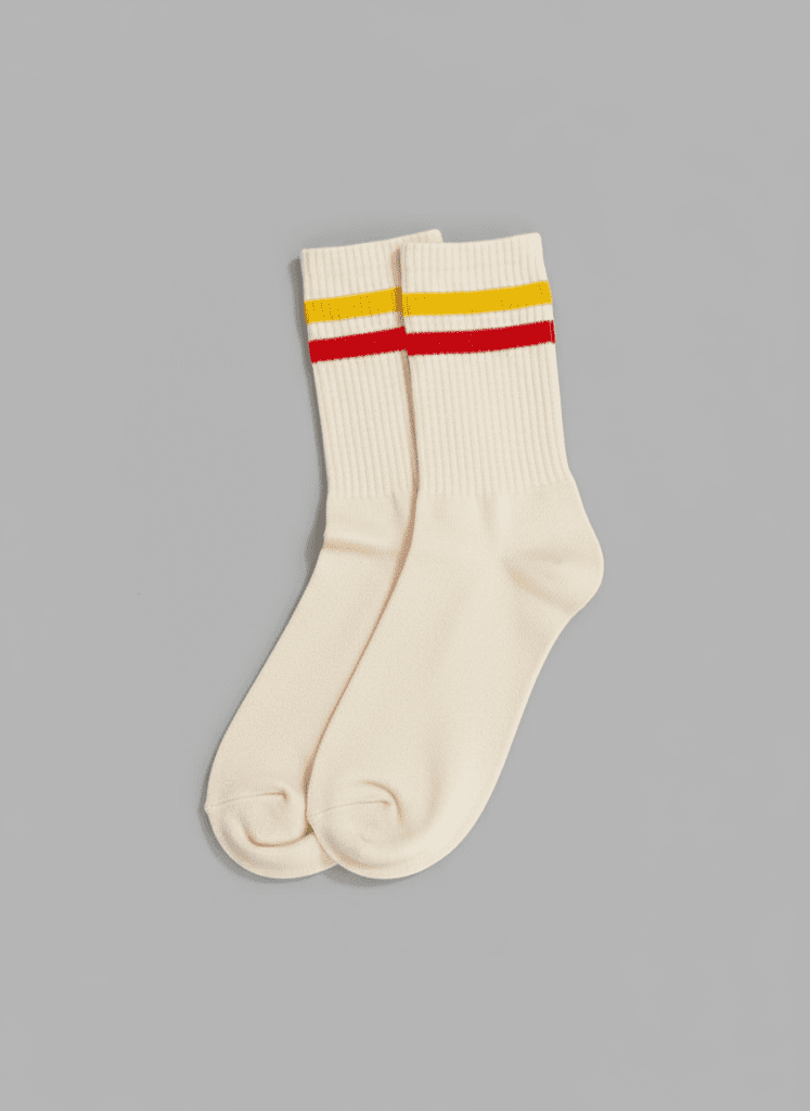 chaussettes coton tennis espérance noir et écru – officiel Taraji Store